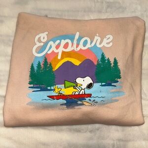 Peanuts Peach Explore Graphic Hoodie